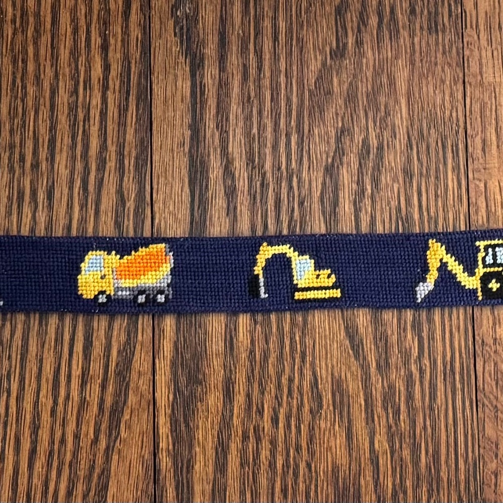 Kids Construction Theme Belt - Navy
